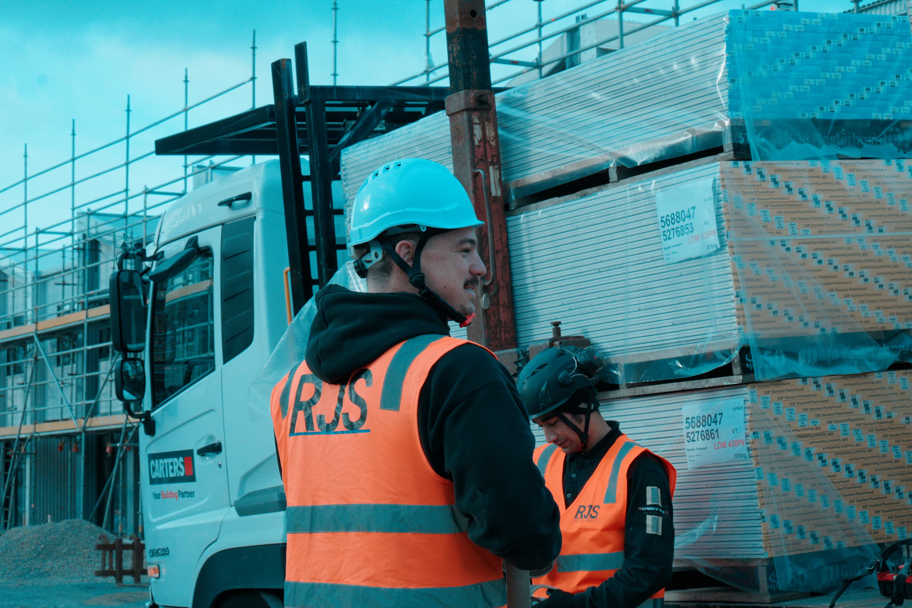 RJS Recruitment worker on a commercial building site